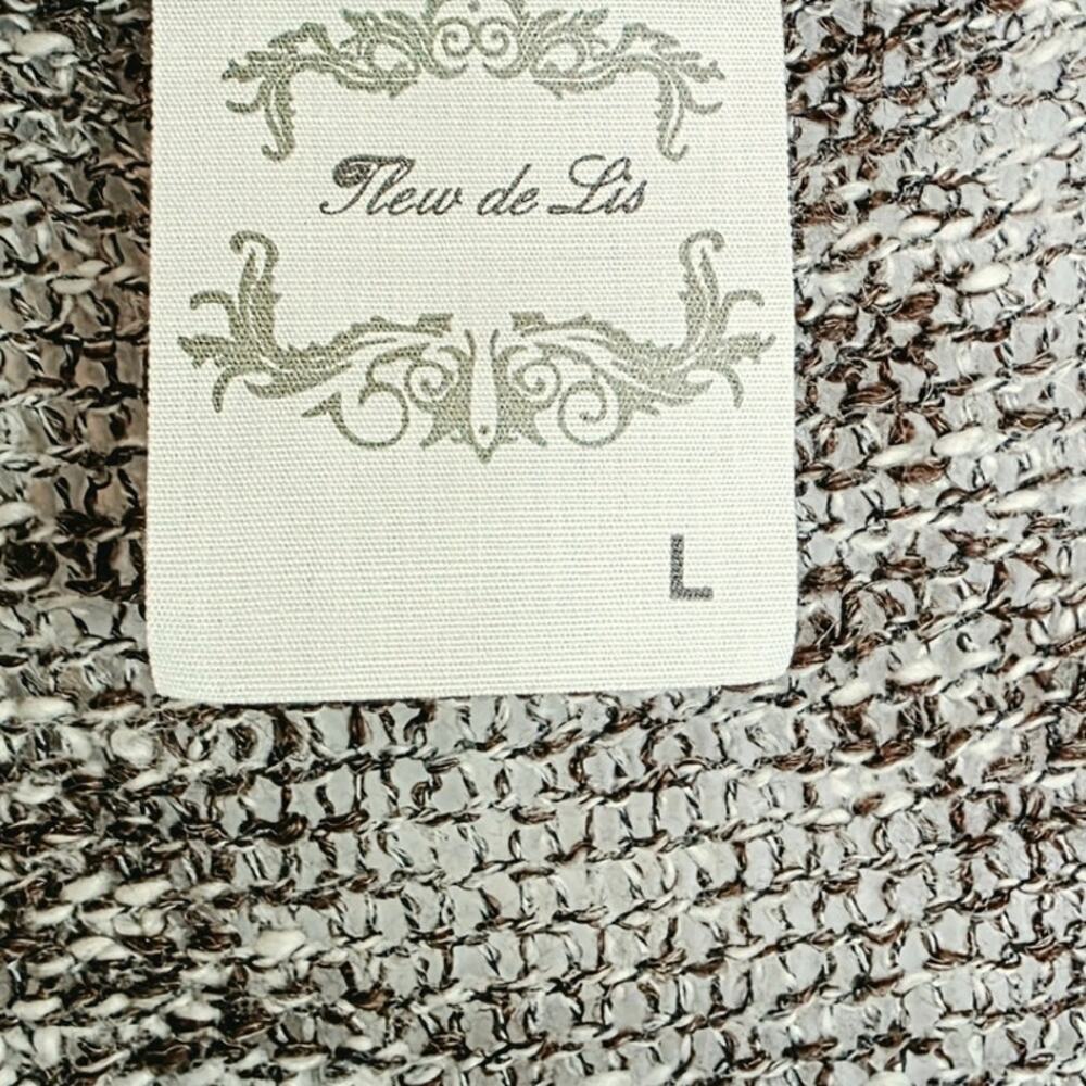 Lagenlook Open Knit Duster Vest Large Wool Blend Gray Marled Waterfall Boho - Picture 11 of 15